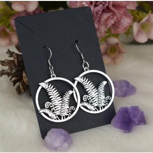 Silver Natural Plant Tree Earrings Woodland Jewelry For Gift