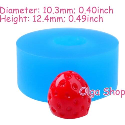 SYL133 10.3mm Strawberry Silicone Mold Fondant Cake Decoration Candy Resin Clay DIY Pendant Craft Soap FOOD SAFE OVEN SAFE