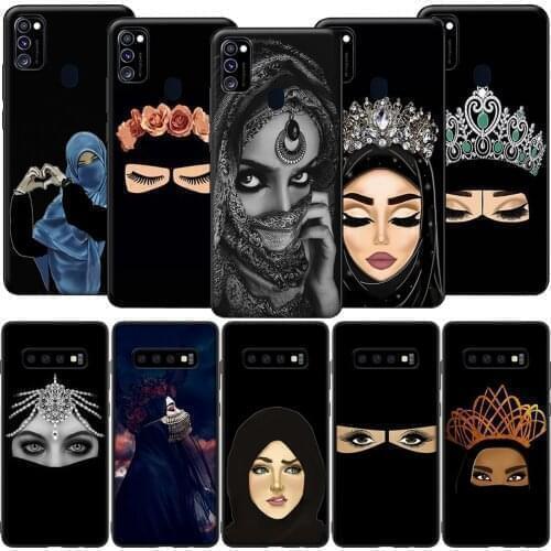 GX168 Oriental Women In Hijab Face Silicone Soft Case for Samsung S6 S7 Edge S8 S9 S10 S10E S20 Fe S21 S21s S30 Ultra Plus Lite