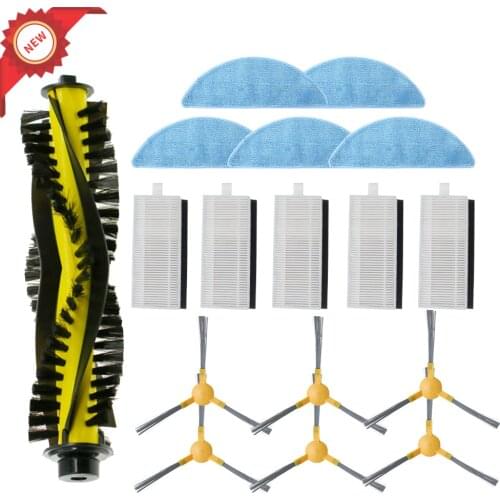 Side Brush Hepa Filter Mop Cloths Roller Brush for Neatsvor X500 Robot Vacuum Cleaner Accessories Roller Brush for Neatsvor