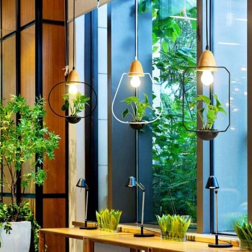 Modern Black Iron Plant Led Pendant Lights Art Deco Bar Dining Room Light Fixtures for Celling Living Room Decor Bedroom Lamps
