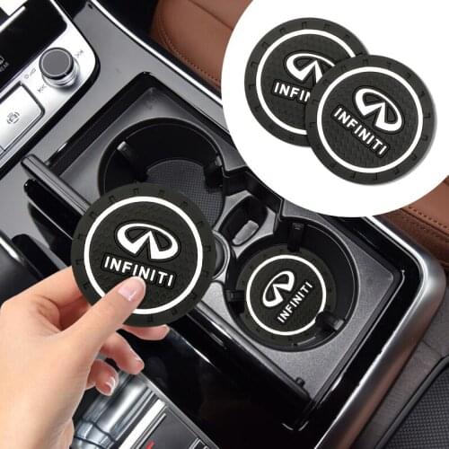 Car Styling Coaster Water Cup Holder Mat Decoration For Infiniti FX35 Q50 Q30 ESQ QX50 QX60 QX70 EX JX35 G35 Car Accessories