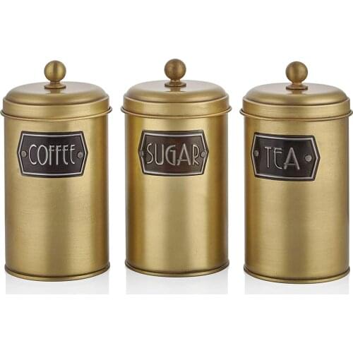 The Mia Tea Sugar Coffee JarGold GLV0494