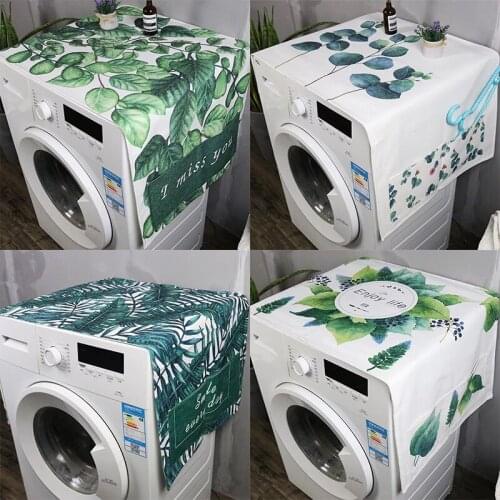 Nordic Plant Cloth Protective Cover Cloth Single Door Refrigerator Bedside Table Dust Cover Cloth