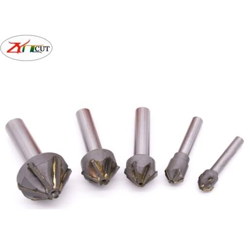 16 20 25 30 35 40 45 50 60mm 60 90 degrees Carbide tipped bit Tungsten steel spot facer with straight shank Chamfering cutter