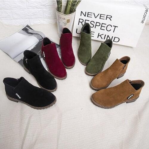 Women Shoes Autumn Winter Flat Heel Boots Fashion Keep Warm Comfortable Scrub Ankle Boots For Women Boots