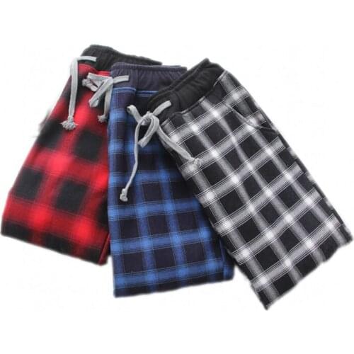 Winter Women Cotton Plus velvet sleeping bottoms Female Warm nighty trousers Ladies Casual Plaid pajama pants Plus size