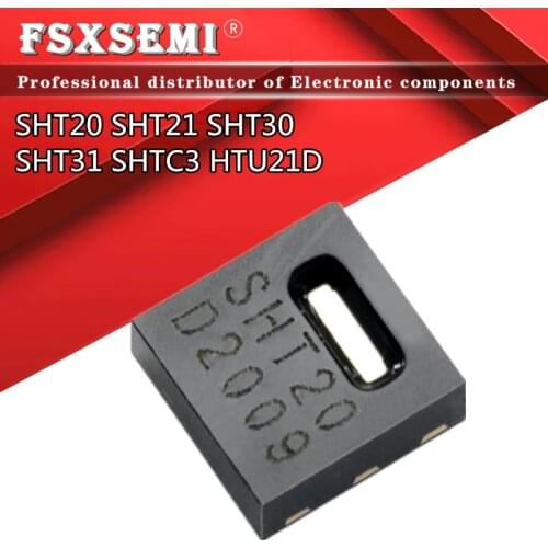 10pcs/lot SHT20 SHT21 SHT30 SHT31 SHTC3 HTU21D DFN-6 Humidity Temperature Sensor IC