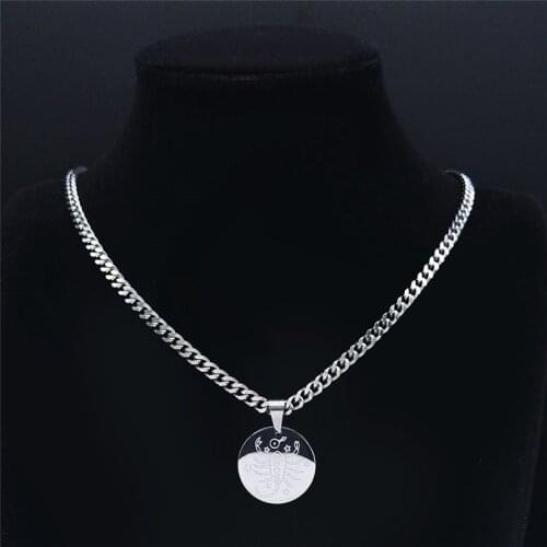 12 Constellations Stainless Steel Cancer Chain Necklaces for Women Pendant Necklace Jewelry acier inoxydable bijoux N9205S03