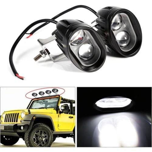 2Pcs 12V 24V LED Spotlights Motorcycle Offroad Spot Flood Combo LED Work Light for Truck Car SUV 4WD 4x4 Boat ATV LED Headlights