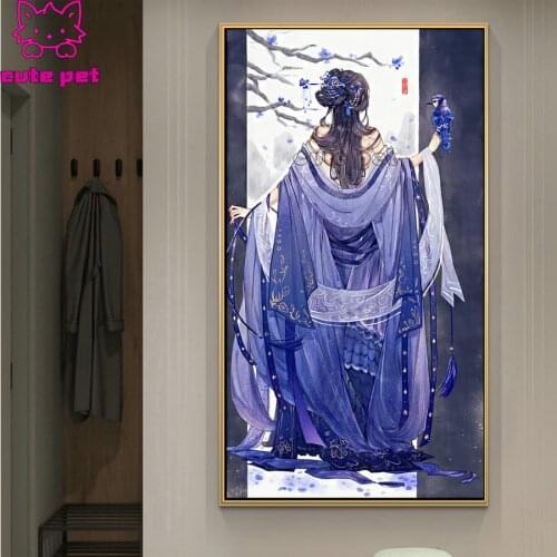 Beautiful woman back view 3D picture of rhinestones mosaic full embroidery paint with diamonds painting sale crystal home decor