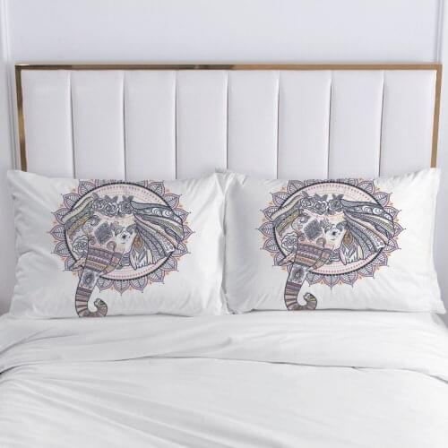 3D Pillow cover Pillow case Luxury Bedding Pillowcase Pillowcovers decorative 50x70 50x75 Customizable size Bohemian elephant