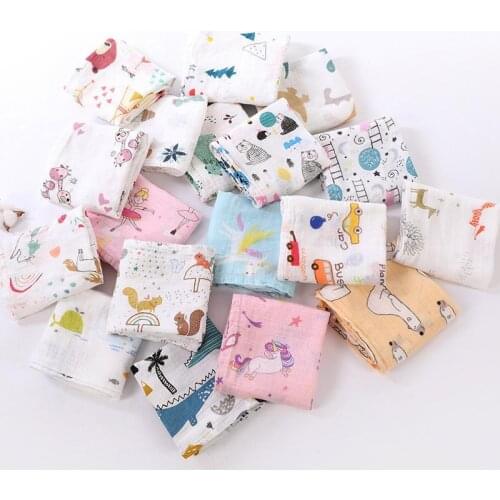 60*60 Bamboo Cotton Baby Blankets Newborn Super Soft Multi-use Bebe Swaddle Muslin Infant Gauze Both Towel Baby Warp Baby Stuff