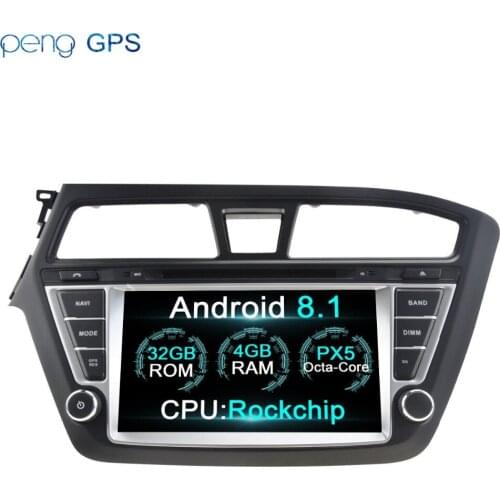 Android 8.1 car radio stereo gps For Hyundai I20 Navigation in Vehicle GPS Car Multimedia DVD Player Head unit