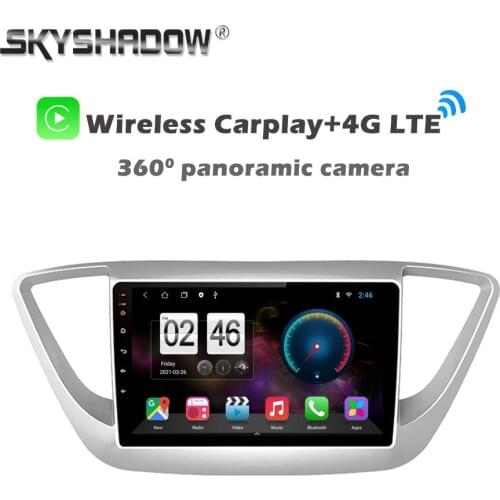 360 6GB+128GB Wireless Carplay DSP Android 10.0 Car DVD Player GPS WIFI Bluetooth RDS Radio For Hyundai Verna Solaris 2017 2018