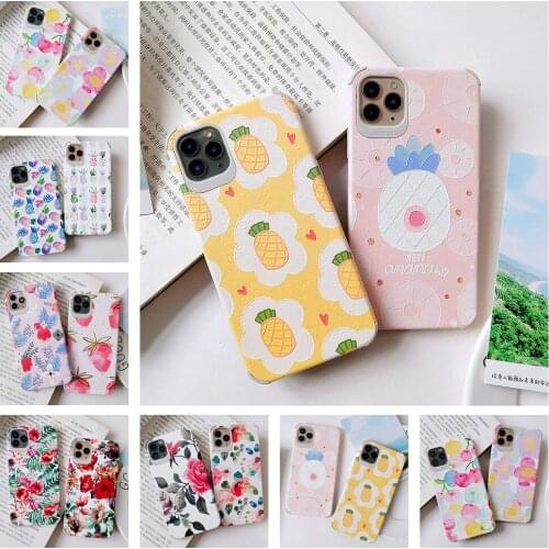 Lambskin embossed Phone Case For Iphone 12 Mini 11 Pro XS Max XR X 8 7 6 6S Plus SE2020 5 5S SE Cover Shell Coque