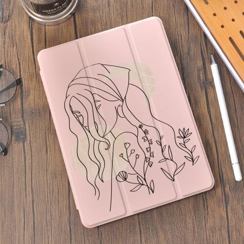 Abstract Lines for iPad 8th Generation Case 2020 Mini 5 With Pencil Holder 7th 6th 12.9 Pro 11 2018 Air 2 Cover 10.5 Air 3 Funda