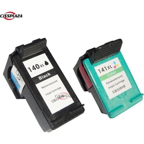 CISSPLAZA 2pcs compatible for HP 140XL 141XL Ink cartridge for DeskJet 5363 D4263 6413 J5783 PhotoSmart C4283 C4343 C5283 D5363