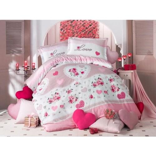 CLASY TEXTILE ONE SIZE DUVET COVER SET %100 COTTON HOME DECORATION BEDROOM TEXTILE LOVELY DAY SERIES