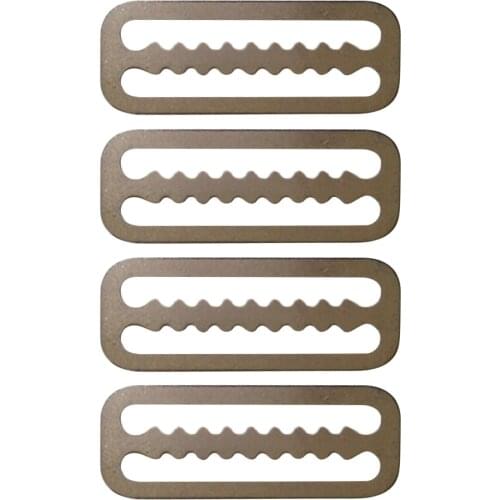 4 Pieces 316 Stainless Steel Weight Belt Webbing Keeper Retainer 2' Slide Serrated Scuba Diving