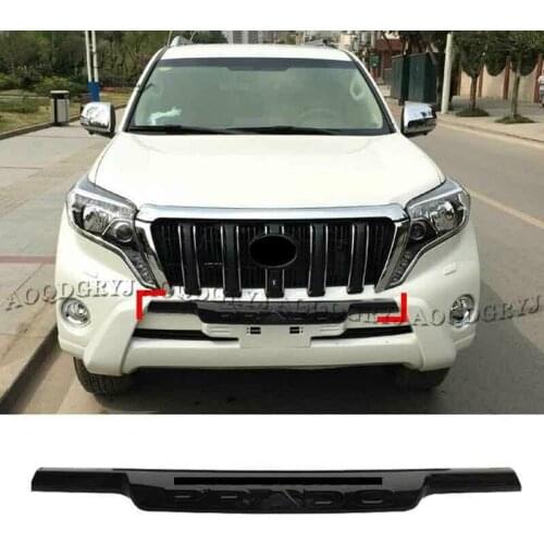 Glossy Black front Bumper Protection Moulding protection Cover For TOYOTA PRADO FJ150 2014-2017 Car Styling Accessories