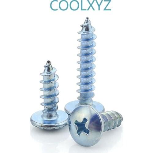 GuHua Phillips Large Pan Head Self Tapping Screws TA Cross Truss Head Tapping Long Wood Screw Thumb Head Screw M4M5 25pcs