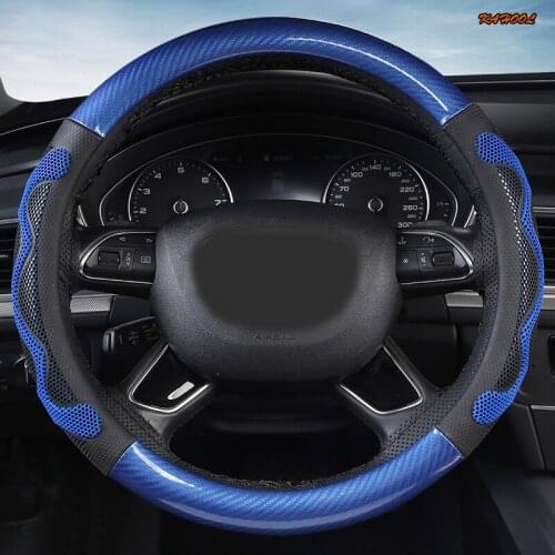 KAHOOL Leather Car Steering Wheel Cover Dodges Viper Caliber Journey Ram 1500 Challenger Charger Nitro Durango