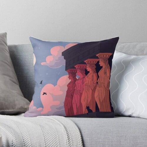 Caryatids at Dusk Throw Pillow Cushion Cover Polyester throw pillows case on sofa home living room car seat decor 45x45cm