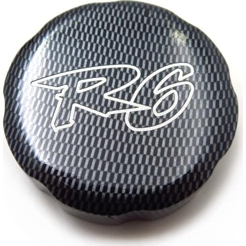 Aftermarket free shipping Motorcycle Carbon Brake Fluid Reservoir Cap Cover Engraved For Yamaha YZF 600R 1995-2009/ YZF R6