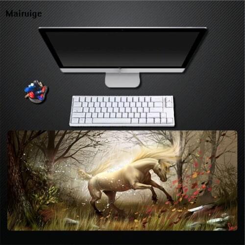 Mairuige Forest White Unicorn Computer Comfortable Mouse Pad Game Special Anti-slip Pad Game Accessory Desktop Keyboard Pad