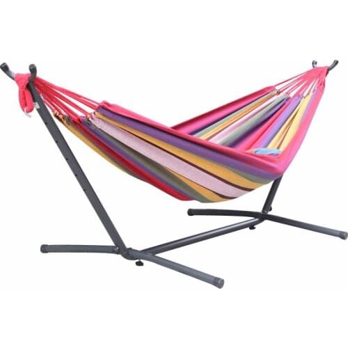 Furniture canvas hammock with iron pipe holder camping indoor swing chair hamac hangmat