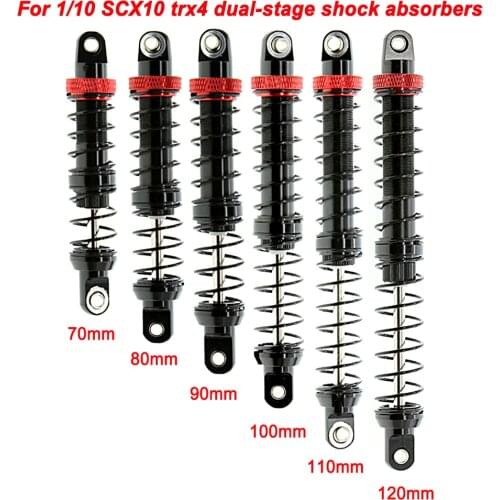 Metal RC car shock absorber for 1/10 RC tracked vehicles Length 70mm 80mm 90mm 100mm 110mm 120mm