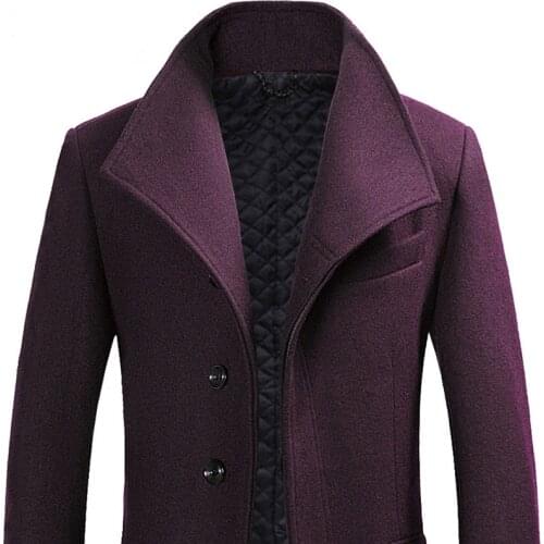 Mens Coat Winter Wool Coat Men Long Jacket Thicken Coats Man Winter 2020 Woolen Mens Overcoat Abrigo Hombre KJ248