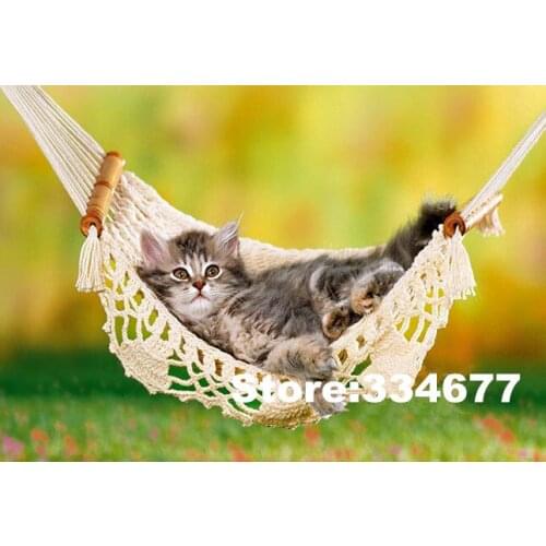 Cross Stitch Kits Animal Cute Cat Childrens house Crafts Art Needlework 14CT Unprinted Embroidered Handmade Wall Home Decor