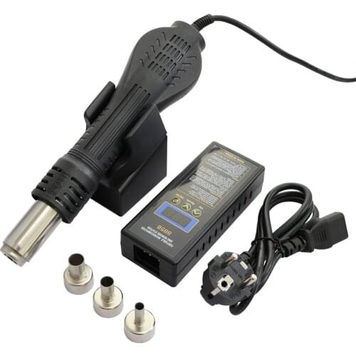 Brand New 8858 Portable BGA Rework Soldering Station Hot Air Blower Hot Air Gun Heater Air Nozzle Electric Soldering Iron Kit