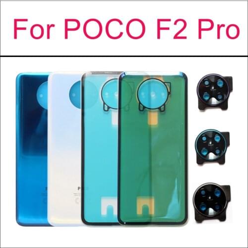 For Xiaomi PocoPhone F1 Battery Cover Back Housing Rear Door Case+Camera Frame for Xiaomi Pocophone F1 Back Cover Replacement