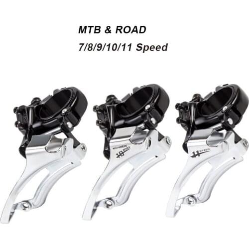 Mountain Bike Front Derailleur Road Bike Front Shift Lever Bicycle Transmission 7/8/9/10/11S Front Derailleur Bicycle Parts