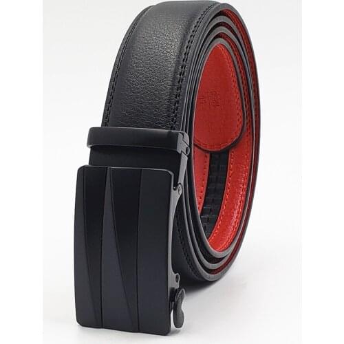 New Fashion Black Buckle Belt Mens Automatic Buckle Belt Genuine Leather Luxury Waist Strap for Men Designer Cowhide Belts