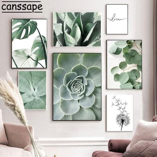 Succulent Plants Print Abstract Poster Quotes Painting Dandelion Canvas Prints Nordic Wall Pictures Living Room Decoration