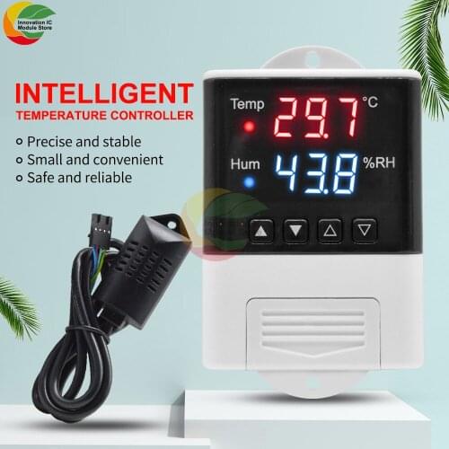 AC 110-220V Thermometer Hygrometer Temp Humidity Controller Hygrostat Thermostat SHT20 Probe for Aquarium Incubator Refrigerator