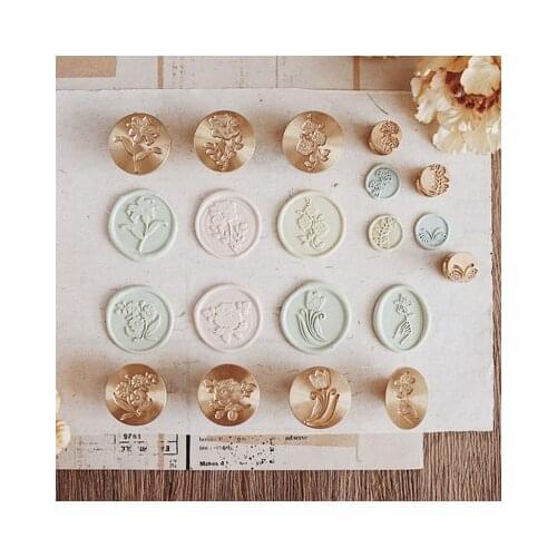 Creative kawayi butterfly flower bird Wax Seal StampFire Lacquer Seal Head Wedding Greeting Card Wax Seal