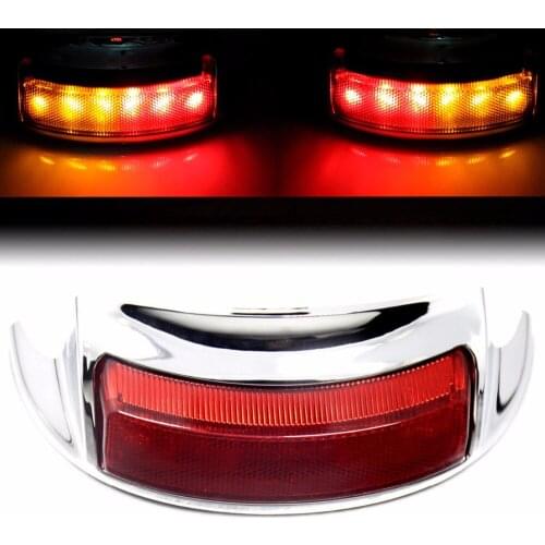 Fender Tip Rear LED Light w/ Red Lens for 2009-2016 Harley Touring Road King Glide FLHR FLH/T FLTR