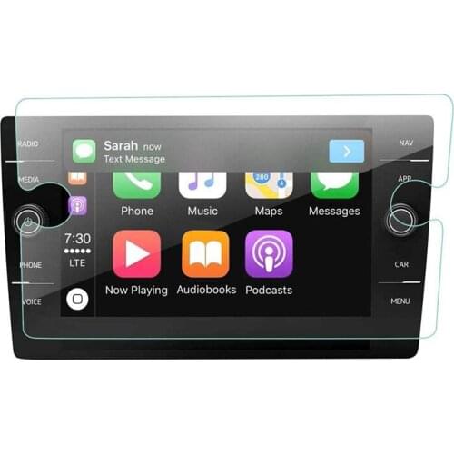 For Tiguan 2018 2019 8 Inch 9H Tempered Glass Film Car Navigation Screen Protector Center Press Display Screen Protector Anti Sc