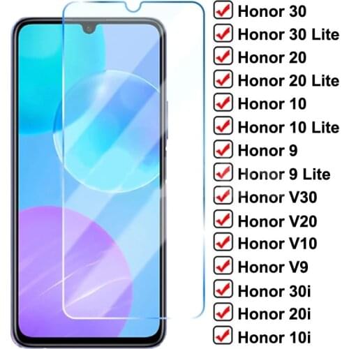 Full Curved Screen Protective Glass On For Huawei Honor 9 10 20 30 Lite V30 V20 V10 Tempered Glass Honor 10i 20i 30i Safety Film