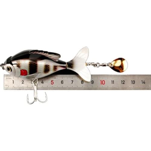 17g9.5cm Propeller Tractor Floating Water Pencil Bionic Lua Bait Rock Little Fat Blood Tank Hook Sea Fishing Tool
