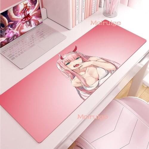 Mai Ruige "DARLING In The FRANXX" Anime Kawaii Girl Mouse Pad Natural Rubber Computer Desk Decoration Large Mousepad Xxl 90x40cm