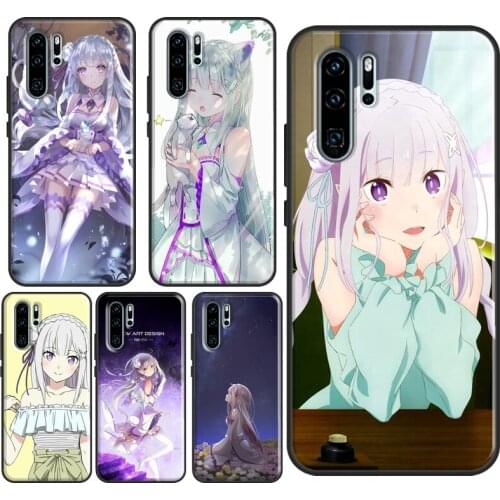 Emilia Re Zero Case For Huawei P Smart 2019 Z P20 P40 P30 Pro Mate 20 Lite Nova 5T Honor 9X 8X 10i 20