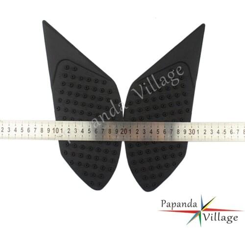Black Motorcycle Rubber Tank Traction Pad Motorbike Side Gas Knee Grip Protection for Ducati Diavel 2012-2016