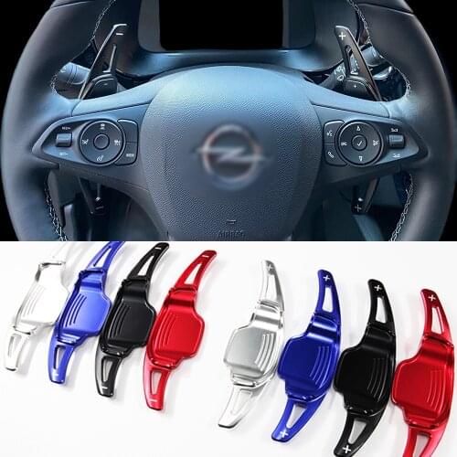 For Opel Corsa F GS LINE Insignia B GSi Grandland X Hybrid4 Mokka Car Steering Wheel Paddle Shift Extension Shifters DSG Sticker