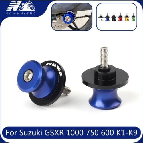 For Suzuki GSXR 1000 750 600 K1 K2 K3 K4 K5 K6 K7 K8K9 Motorcycle Accessorie CNC Aluminum M8 Swingarm Spools Slider Stand Screws